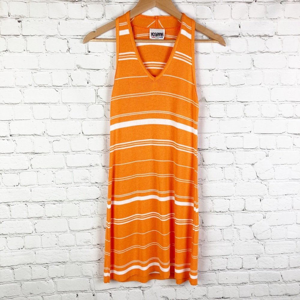 Hosanna Retro Orange Stripe Dress ✨ Sz M